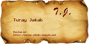 Turay Jakab névjegykártya